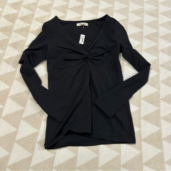 Madewell Twist-Front Long-Sleeve Tee true black - Picture 7 of 9